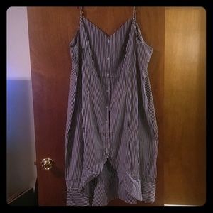 Spring Dress - Chambray and White Stripes 3x New